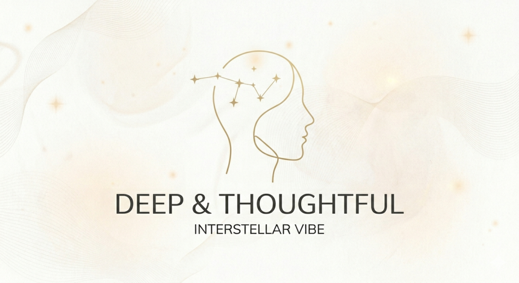 Deep & Thoughtful Captions Logo for Interstellar Vibe